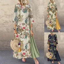 Vintage Dress For Women 2021 Autumn Dashiki New Fashion Stitching Casual Maxi Dress Linen Cotton Loose Abaya Femme Long Dresses
Vintage Dress For Women 2021 Autumn Dashiki New Fashion Stitching Casual Maxi Dress Linen Cotton Loose Abaya Femme Long Dresses