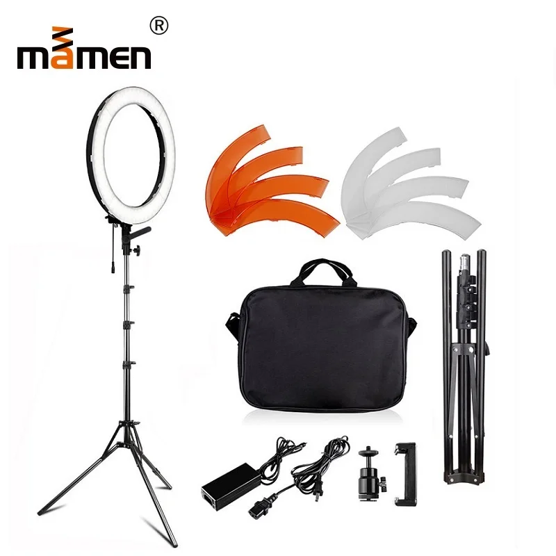 MAMEN 18 inch Selfie Ring Light Video Studio LED Dimmable Photography Lighting Photo On Camera For Youtube Live With Tripod Bag
MAMEN 18 inch Selfie Ring Light Video Studio LED Dimmable Photography Lighting Photo On Camera For Youtube Live With Tripod Bag