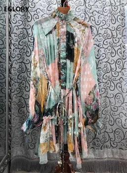 100%Silk Dress 2020 Autumn Fashion Women Vintage Floral Print Tunic Button String Belt Deco Long Sleeve Casual Party Loose Dress
100%Silk Dress 2020 Autumn Fashion Women Vintage Floral Print Tunic Button String Belt Deco Long Sleeve Casual Party Loose Dress