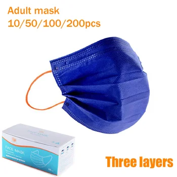 10/50/100/200pcs Disposable Adult Mask Three Layers With Melt Blown Cloth Orange Earband Dust-proof Dark Blue Mask
10/50/100/200pcs Disposable Adult Mask Three Layers With Melt Blown Cloth Orange Earband Dust-proof Dark Blue Mask
