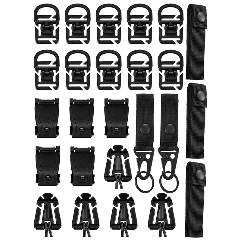 25 PCS for Molle Attachments Set,Webbing Key Ring D-Ring Hook Hook-N-Loop Keychain Strap for Backpack Webbing Parts
25 PCS for Molle Attachments Set,Webbing Key Ring D-Ring Hook Hook-N-Loop Keychain Strap for Backpack Webbing Parts