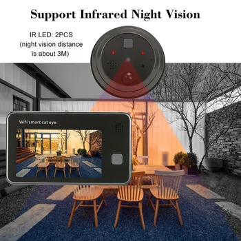 4.3inch Door Viewers 2-way Video Door Eye Doorbell HD IR Camera PIR Monitor
4.3inch Door Viewers 2-way Video Door Eye Doorbell HD IR Camera PIR Monitor
