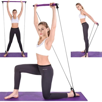 Portable Pilates Bar Kit Resistance Band Yoga Exercise Foot Loop Toning Bar Yoga Pilates for Yoga Stretch Twisting Sit-Up Bar
Portable Pilates Bar Kit Resistance Band Yoga Exercise Foot Loop Toning Bar Yoga Pilates for Yoga Stretch Twisting Sit-Up Bar