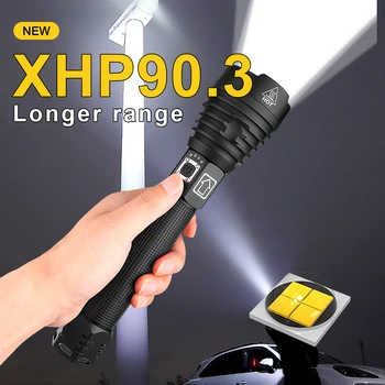 Ultra Bright LED Flashlight Torch with Xhp90.3 Xhp70.2 Lamp Beads Rechargeable Powerful Falshlight Bicycle Lantern Outdoor Lamp
Ultra Bright LED Flashlight Torch with Xhp90.3 Xhp70.2 Lamp Beads Rechargeable Powerful Falshlight Bicycle Lantern Outdoor Lamp