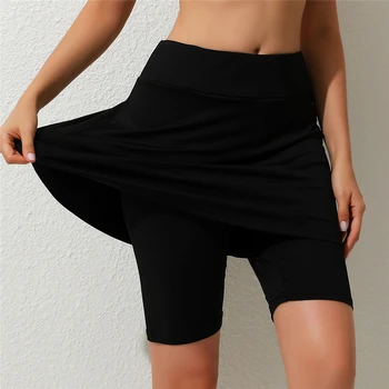 New Ladies' Leggings With Skirts Women Solid Color Five-point Leggings For Lady Fitness Latin Dance Pant Skirts Femme 
New Ladies' Leggings With Skirts Women Solid Color Five-point Leggings For Lady Fitness Latin Dance Pant Skirts Femme