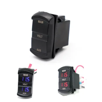 Car 5-60V Switch Shape Dual Display Voltmeter Dual Battery Inspection Voltage Suitable for Car Boat Yacht 
Car 5-60V Switch Shape Dual Display Voltmeter Dual Battery Inspection Voltage Suitable for Car Boat Yacht