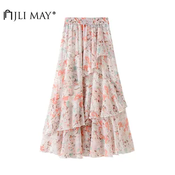 JLI MAY Women's Floral Skirt Chiffon Summer Irregular Patchework Ruffle Elastic Waist Empire Sweet Cake Long Skirt
JLI MAY Women's Floral Skirt Chiffon Summer Irregular Patchework Ruffle Elastic Waist Empire Sweet Cake Long Skirt