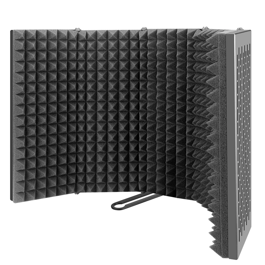 Microphone Isolation Shield Pop Filter EVA Foam Black 5-Panel Foldable Studio Recording Equipment Microphone Isolation Shield
Microphone Isolation Shield Pop Filter EVA Foam Black 5-Panel Foldable Studio Recording Equipment Microphone Isolation Shield
