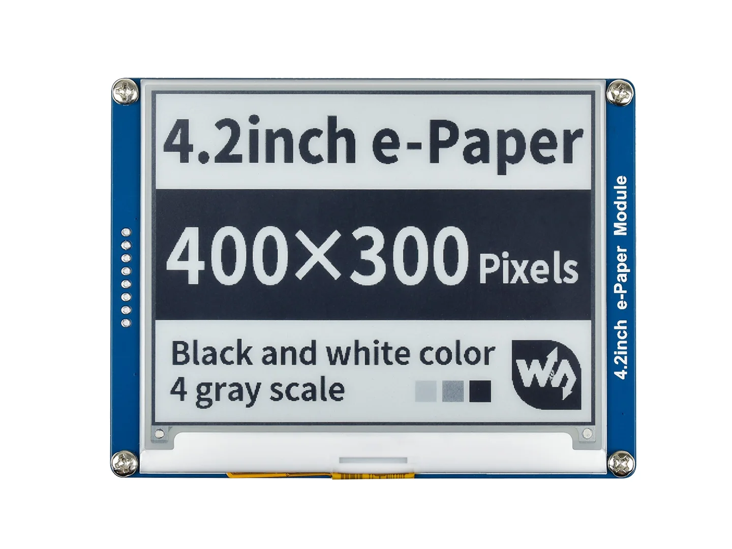 Модуль для электронной бумаги 4,2 дюйма, интерфейс SPI, 400x300, низкая мощность, широкий угол обзора, хороший выбор для этикеток на полках, промышленных инструментов и т. д.
Модуль для электронной бумаги 4,2 дюйма, интерфейс SPI, 400x300, низкая мощность, широкий угол обзора, хороший выбор для этикеток на полках, промышленных инструментов и т. д.