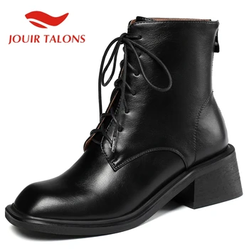 JOUIR TALONS Classcis Cross-tied Square Toe Ankle Female Boots Fashion Hoof Heels 4 cm Solid Zipper Women Shoes
JOUIR TALONS Classcis Cross-tied Square Toe Ankle Female Boots Fashion Hoof Heels 4 cm Solid Zipper Women Shoes