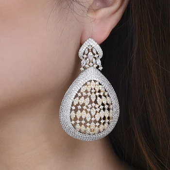 GODKI 70MM BOLD 2 Tone African Dangle Earrings For Women Wedding Cubic Zirconia DUBAI Bridal Earring Jewelry Accessories 2020
GODKI 70MM BOLD 2 Tone African Dangle Earrings For Women Wedding Cubic Zirconia DUBAI Bridal Earring Jewelry Accessories 2020