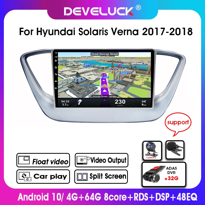 Android 10.0 4G+64G 8 Core Car Radio For Hyundai Solaris Verna 2017-2018 GPS 4G+WIFI Navigation DSP RDS Multimedia Video Player
Android 10.0 4G+64G 8 Core Car Radio For Hyundai Solaris Verna 2017-2018 GPS 4G+WIFI Navigation DSP RDS Multimedia Video Player