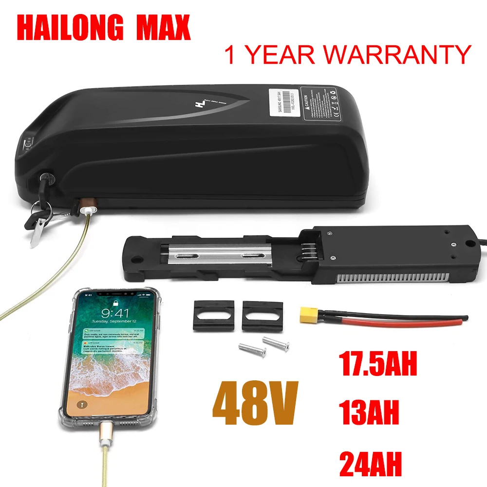 NEW HaiLong2 eBike Battery 36V 48V 52V 13Ah 17.5Ah 21Ah 24Ah With Samsung 18650 Cells for Bafang 1000W 750W 250W Bicycle Motor
NEW HaiLong2 eBike Battery 36V 48V 52V 13Ah 17.5Ah 21Ah 24Ah With Samsung 18650 Cells for Bafang 1000W 750W 250W Bicycle Motor