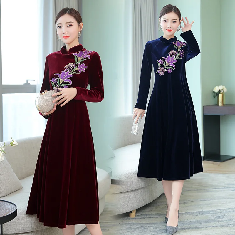 2018 Autumn New Style WOMEN'S Dress Slim Fit Slimming Debutante Elegant Mid-length Long Sleeve Embroidered Gold Velvet Dress
2018 Autumn New Style WOMEN'S Dress Slim Fit Slimming Debutante Elegant Mid-length Long Sleeve Embroidered Gold Velvet Dress