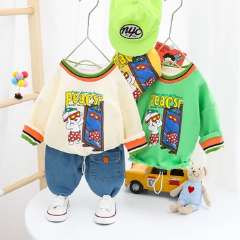 HIPAC 2020 Autumn Baby Boys Sets Newborn Infant Casual Clothes Cartoon T Shirt Jeans 2 Piece Child Kids Funny Clothing Set
HIPAC 2020 Autumn Baby Boys Sets Newborn Infant Casual Clothes Cartoon T Shirt Jeans 2 Piece Child Kids Funny Clothing Set