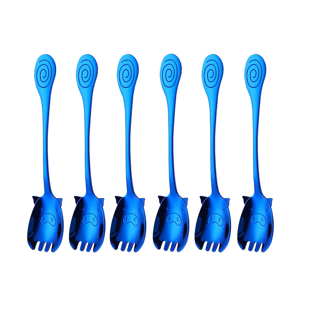 6 Pcs Blue Salad Spoon Fork 2PCS Salad Spoon 304 Stainless Steel Cutlery Set Serving Spoon Set Colorful Unique Spoons
6 Pcs Blue Salad Spoon Fork 2PCS Salad Spoon 304 Stainless Steel Cutlery Set Serving Spoon Set Colorful Unique Spoons