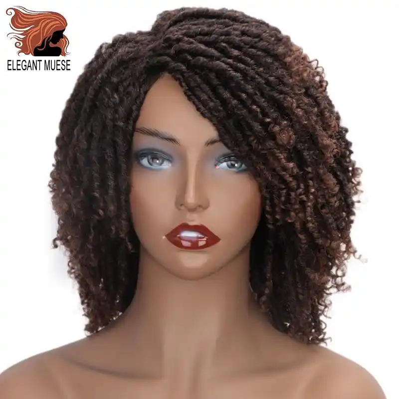 Elegant Muses Soft Short Synthetic Wigs For Black Women High