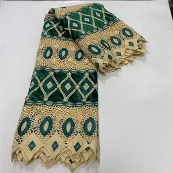 Wholesales high quality 2020soft African Guipure cord Lace With stones Fabric For Wedding Dresses 
Wholesales high quality 2020soft African Guipure cord Lace With stones Fabric For Wedding Dresses