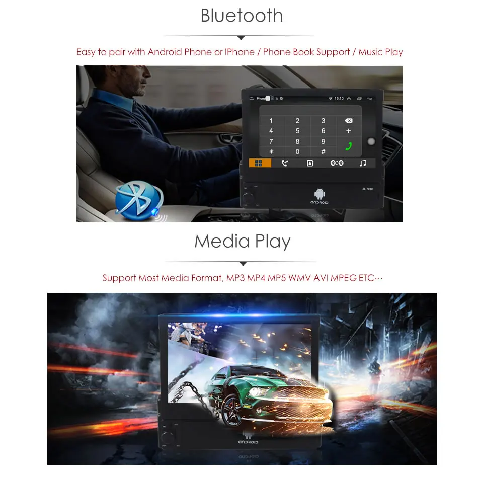 Flash Deal Single Din Android Quad Core 7 Inch Touch Screen Car Dash Player GPS WIFI Bluetooth Hean Unit Stereos 12V - 24V for Car Truck 17 Flash Deal Single Din Android Quad Core 7 Inch Touch Screen Car Dash Player GPS WIFI Bluetooth Hean Unit Stereos 12V - 24V for Car Truck 17