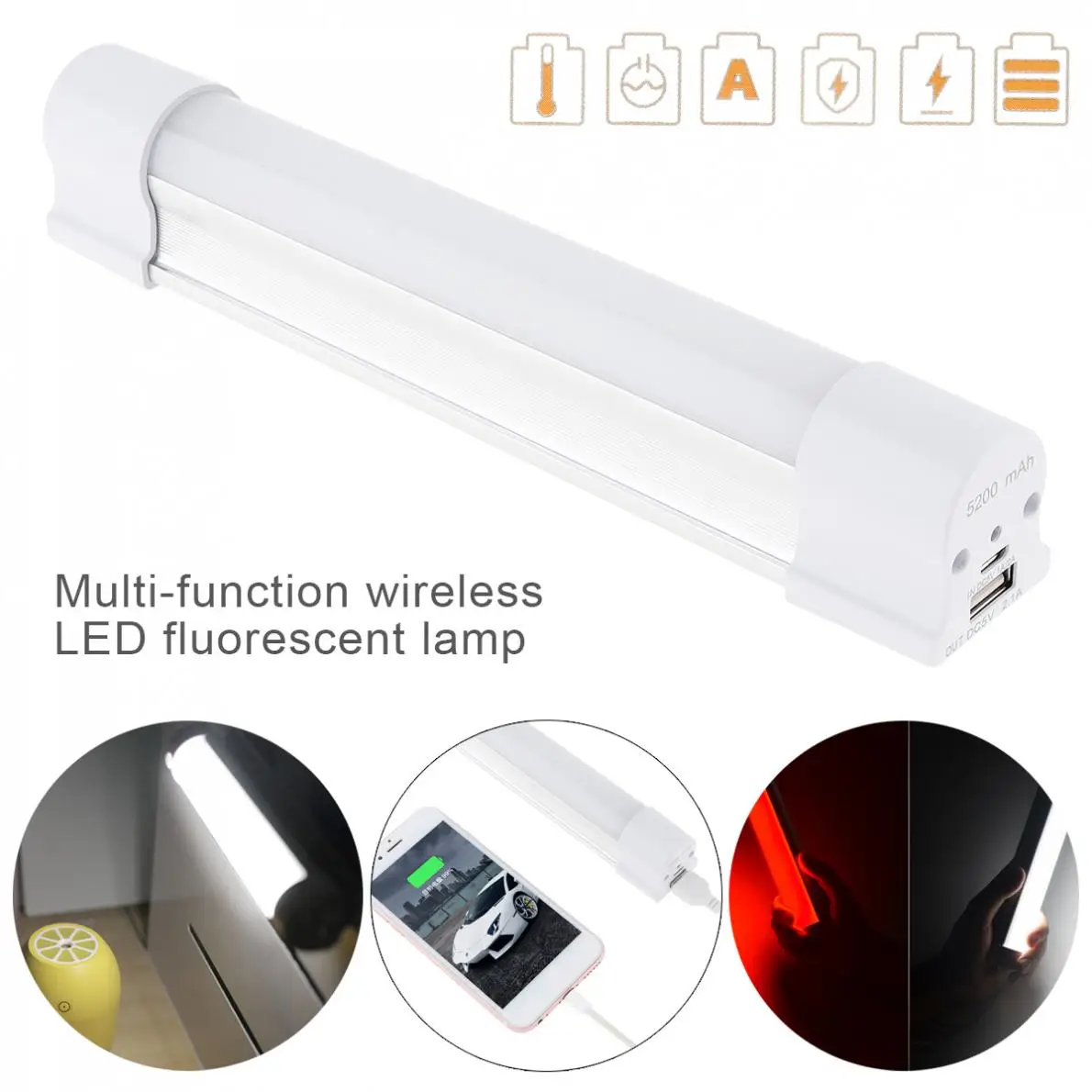 Multi-function Wireless LED Fluorescent Lamp Rechargeable with 5 Modes for Outdoor Camping Under Cabinet Lights LED Night Lights
Multi-function Wireless LED Fluorescent Lamp Rechargeable with 5 Modes for Outdoor Camping Under Cabinet Lights LED Night Lights