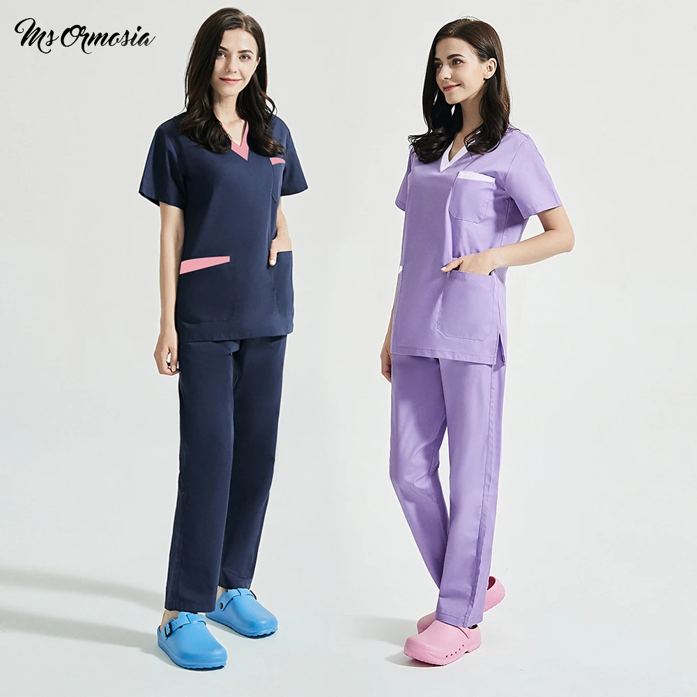 Adjustable Waist Scrub Pants Spa Uniforms V Collar Scrub Top Women Men Scrubs Set Short Sleeve Beauty Salon Work Uniform Clothes
Adjustable Waist Scrub Pants Spa Uniforms V Collar Scrub Top Women Men Scrubs Set Short Sleeve Beauty Salon Work Uniform Clothes