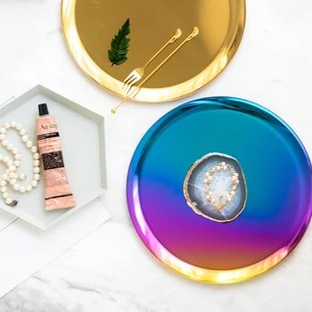 Nordic Golden Colorful Jewelry Cosmetics Storage Trayminimalist Home Fruit Snack Dessert Plate Living Room Model Room Decoration
Nordic Golden Colorful Jewelry Cosmetics Storage Trayminimalist Home Fruit Snack Dessert Plate Living Room Model Room Decoration