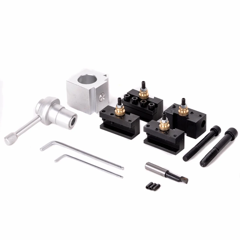 New Mini Quick Change Tool Post Holder &Bolts Kit For Table Hobby Lathes