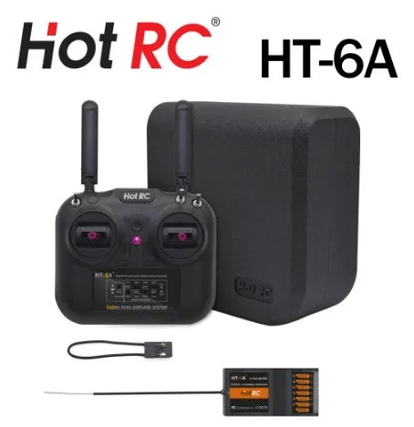 1 Set Hotrc HT-6A 2.4G 6CH RC FHSS Transmitter and Receiver with Box used for FPV Drone Rc Airplane Car Boat | Игрушки и хобби