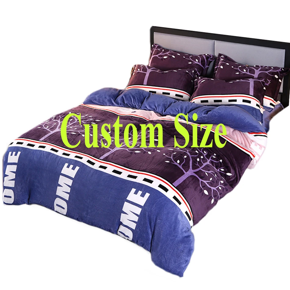 Custom Size 3Piece Set Bedding Duvet Cover Fast Warm Soft 100% Microfiber Polyester Flannel Customize Long or Square Pillowcases
Custom Size 3Piece Set Bedding Duvet Cover Fast Warm Soft 100% Microfiber Polyester Flannel Customize Long or Square Pillowcases