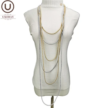 UKEBAY New Luxury Jewelry Designer Handmade Necklaces Women Gold Alloy Chains Long Necklaces Party Wedding Clothes Accessories 
UKEBAY New Luxury Jewelry Designer Handmade Necklaces Women Gold Alloy Chains Long Necklaces Party Wedding Clothes Accessories