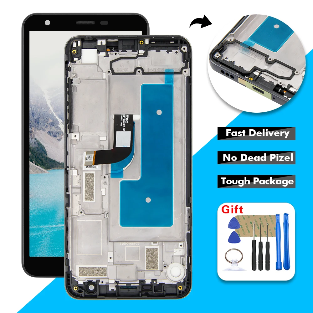 AAA 5.3"LCD For LG X2 2019 LCD Display Touch Screen Digitizer Glass Assembly + Frame
AAA 5.3"LCD For LG X2 2019 LCD Display Touch Screen Digitizer Glass Assembly + Frame