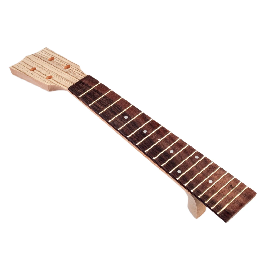 Rosewood Fingerboard Zebrawood Ukulele Neck DIY Hawaii Guitar Parts for 23 inch ukulele Rosewood Fingerboard Zebrawood Ukulele Neck DIY Hawaii Guitar Parts for 23 inch ukulele