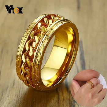 Vnox Spinner Tire Texture Ring with Spinner Chain 8mm Stainless Steel Band for Men Auto Car Lover Accessory Gift for Him
Vnox Spinner Tire Texture Ring with Spinner Chain 8mm Stainless Steel Band for Men Auto Car Lover Accessory Gift for Him