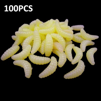 

Fishing Lures Soft Lure Baits Smell Worms Glow Shrimps Tackle Soft Baits Lifelike Fishy Smell Lures 2cm 0.5g 100pcs/lot Pesca 8