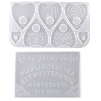 Gothic Witchcraft Ouija Board Heart Planchette Pendant Keychain Resin Mold Epoxy Silicon Mould For Jewelry DIY Craft
Gothic Witchcraft Ouija Board Heart Planchette Pendant Keychain Resin Mold Epoxy Silicon Mould For Jewelry DIY Craft