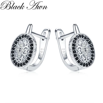 Black Awn Classic 925 Sterling Silver Round Black Trendy Spinel Engagement Hoop Earrings for Women Fine Jewelry Bijoux I149
Black Awn Classic 925 Sterling Silver Round Black Trendy Spinel Engagement Hoop Earrings for Women Fine Jewelry Bijoux I149