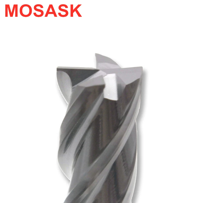 4 флейты moask HRC55 Фрезерный резак 1 мм 3 6 Вольфрамовая сталь фрезерный станок с ЧПУ