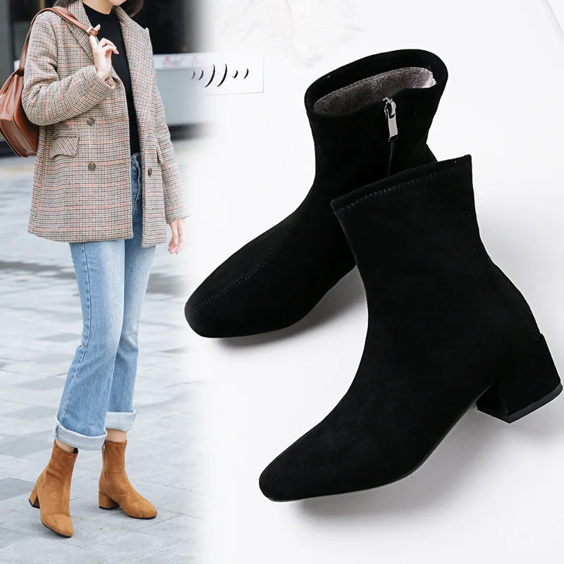 Short Boots Woman Small Code Coarse With Will Code Square Elastic Force With Boot Chelsea Boots
Short Boots Woman Small Code Coarse With Will Code Square Elastic Force With Boot Chelsea Boots