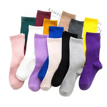 1 pair of comfort Autumn and winter ladies pile socks candy Solid color cotton breathable tube trendy ladies socks
1 pair of comfort Autumn and winter ladies pile socks candy Solid color cotton breathable tube trendy ladies socks