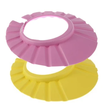 

2PCS Adjustable Soft Baby Kids child Children Shampoo Bath Shower wash hair Waterproof Eye Shield Cap Hat Shield sun cap Tub Bat