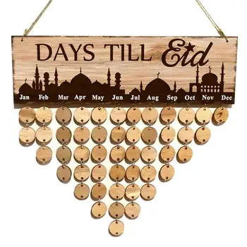 Days Till Eid Mubarak Ramadan Reminder Countdown Calendar Wooden Board Muslim Family Wall Hanging Sign Crafts Home Decor Gifts
Days Till Eid Mubarak Ramadan Reminder Countdown Calendar Wooden Board Muslim Family Wall Hanging Sign Crafts Home Decor Gifts