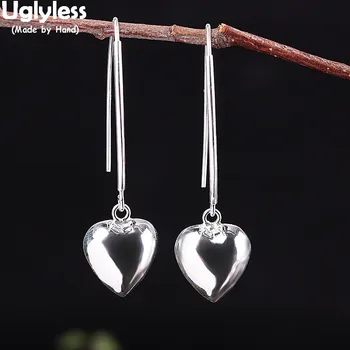 Uglyless Glossy Heart-shape Silver Dangle Earring for Women Sweet LOVE Gift Fashion Jewelry Real 925 Silver Heart Brincos Bijoux
Uglyless Glossy Heart-shape Silver Dangle Earring for Women Sweet LOVE Gift Fashion Jewelry Real 925 Silver Heart Brincos Bijoux