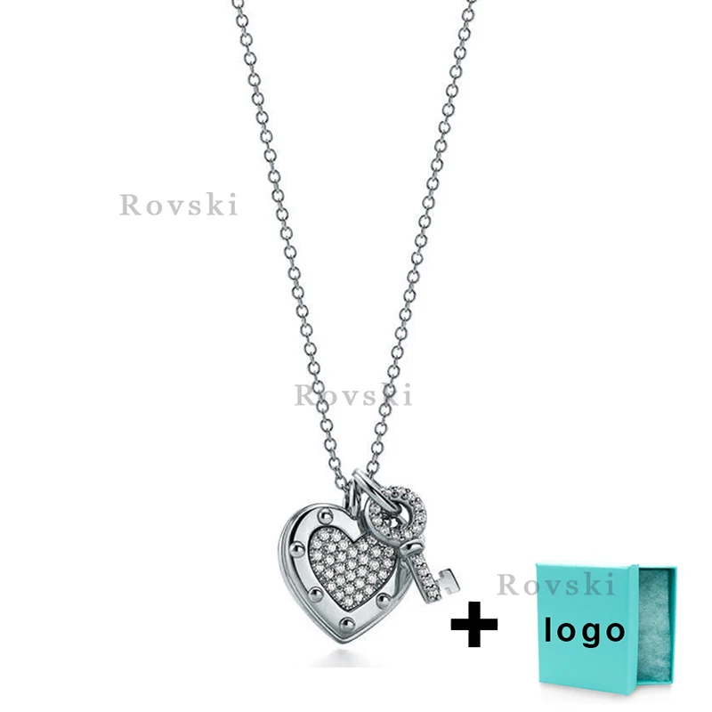 XL TFX TIFF Rllen Original Popular Brand Silver Heart Key Necklace Suitable for Women's Party Jewelry Wholesale Free Delivery.
XL TFX TIFF Rllen Original Popular Brand Silver Heart Key Necklace Suitable for Women's Party Jewelry Wholesale Free Delivery.