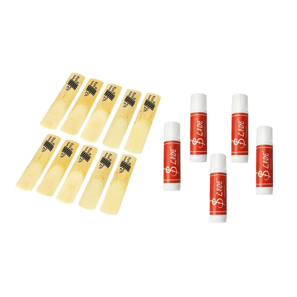 10pcs Alto Sax Reeds Strength 2.5+5 Tubes Clarinet Saxophone Cork Grease 10pcs Alto Sax Reeds Strength 2.5+5 Tubes Clarinet Saxophone Cork Grease