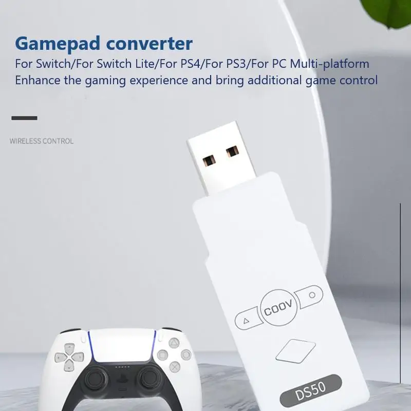 DS50 USB Wireless Gamepad Adapter Game Controller Converter For PS5/For Switch/For PS3/PC Receiver | Электроника