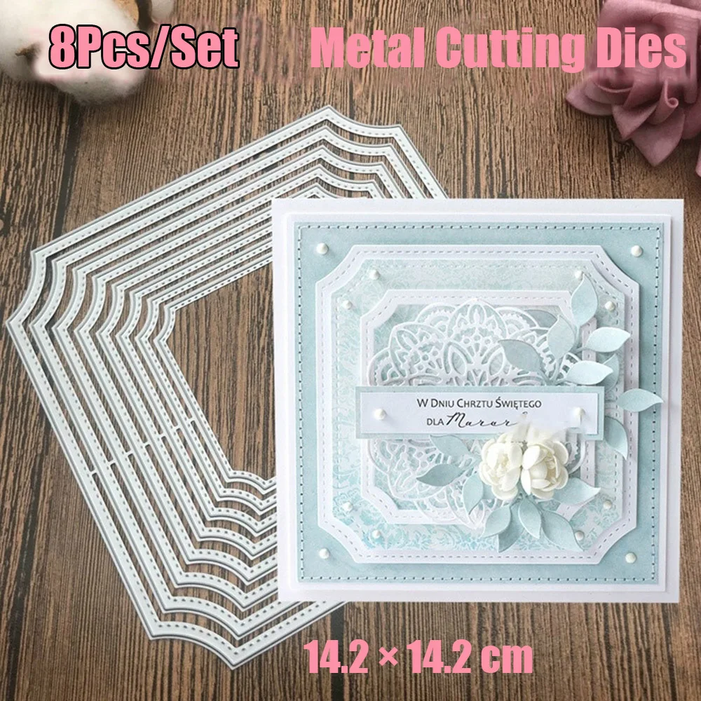 8pcs Square with Arc Border Metal Cutting Dies Party Table Setting Place Card Name Holder Album Scrapbook Paper Craft
8pcs Square with Arc Border Metal Cutting Dies Party Table Setting Place Card Name Holder Album Scrapbook Paper Craft