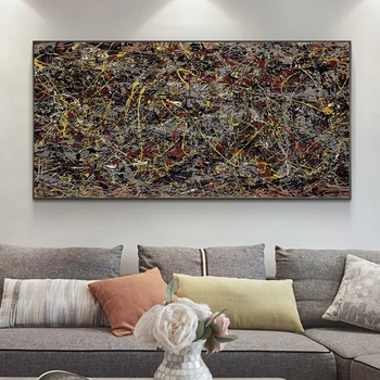 

Jackson Pollock Famous Abstract Art Paintings Autumn Canvas Painting Posters and Prints Wall Pictures for Living Room Decoration