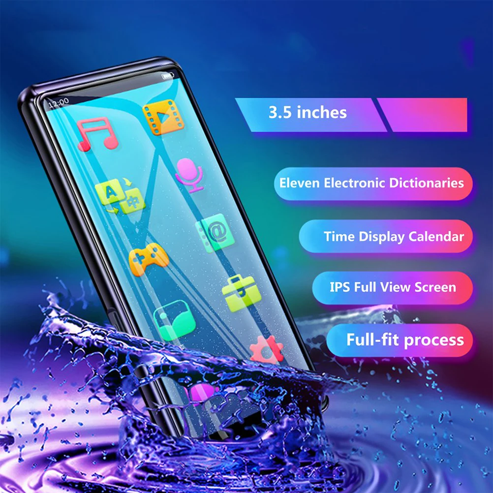 3.5Inch Full Screen Touch Bluetooth MP3 Player 8GB Memory Portable HiFi Lossless Sound Music Player with FM Radio Voice Recorder
3.5Inch Full Screen Touch Bluetooth MP3 Player 8GB Memory Portable HiFi Lossless Sound Music Player with FM Radio Voice Recorder