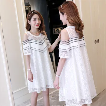 Large Size Women Dress 2020 Summer New Lace Stitching Strapless Dresses Loose Ladylike Medium Long Female White Dress JIU336
Large Size Women Dress 2020 Summer New Lace Stitching Strapless Dresses Loose Ladylike Medium Long Female White Dress JIU336