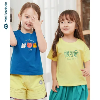 Mini balabala Girls T-shirt 2020 summer children tops cartoon baby bottoming shirt girls short sleeves
Mini balabala Girls T-shirt 2020 summer children tops cartoon baby bottoming shirt girls short sleeves